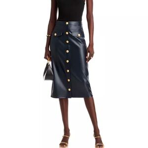 NWT L’agence Milan midi skirt in midnight